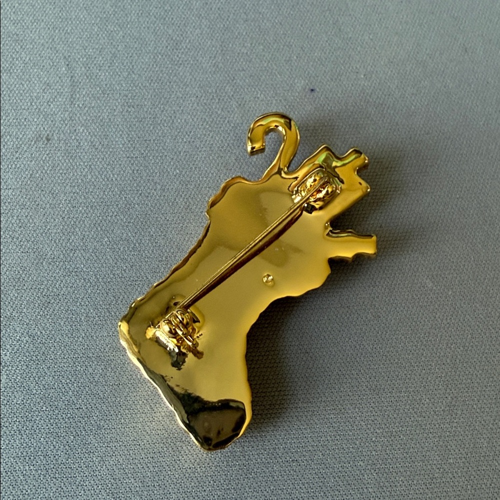 Talbots Christmas Stocking Brooch Pin - Picture 2 of 3